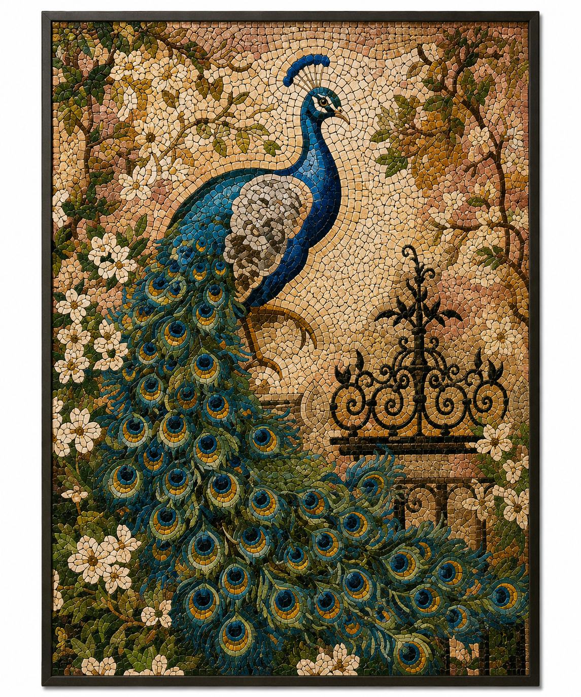 Peacock mosaic